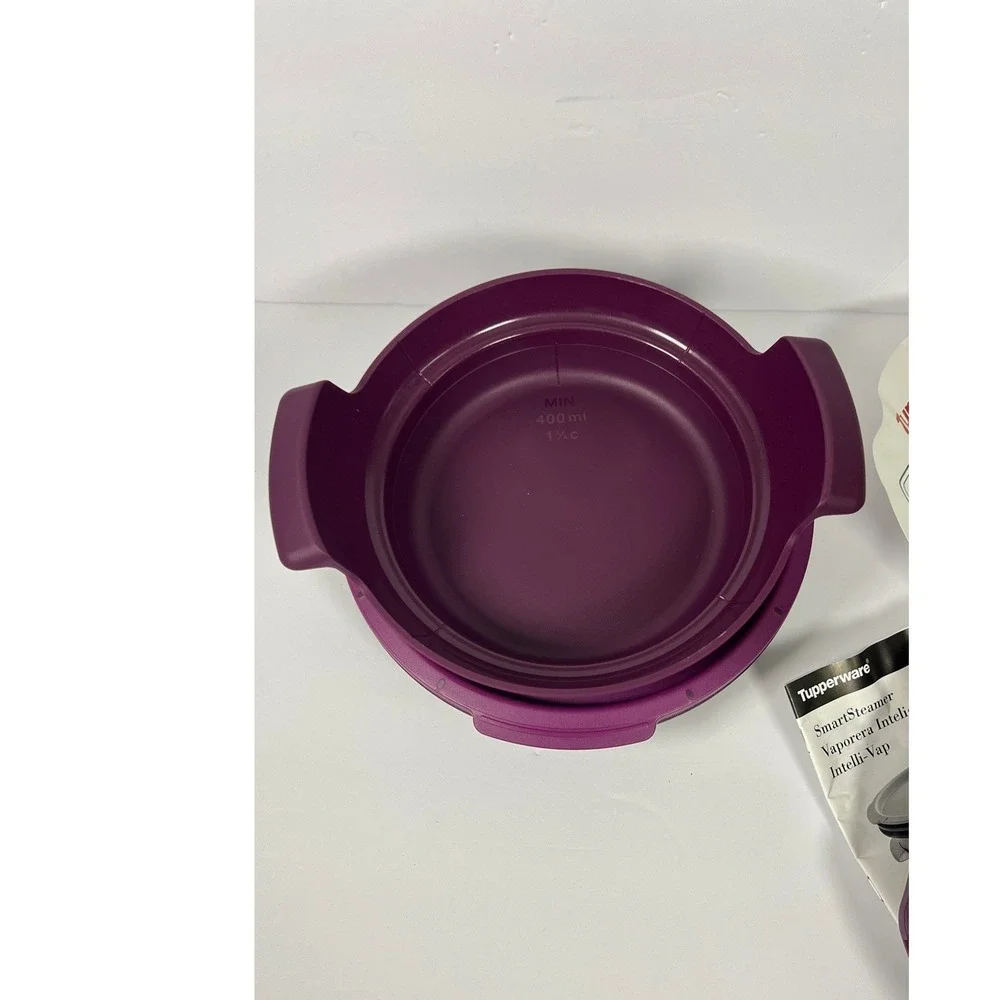 Tupperware‎ Smart Steamer Microwave Multi Cooker 4- Piece Set Purple NEW